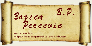 Božica Perčević vizit kartica